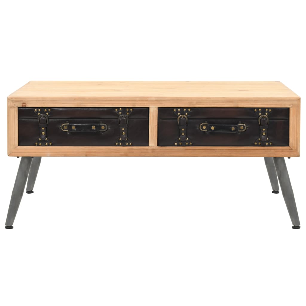 Tavolino da Caffè in Legno Massello di Abete 115x55x50 cm | homemem39