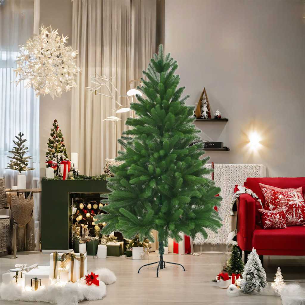 Albero di Natale Artificiale Realistico con Punte 180 cm Verde