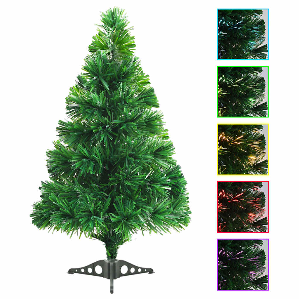 Albero di Natale Artificiale in Fibra Ottica 64 cm Verde | homemem39