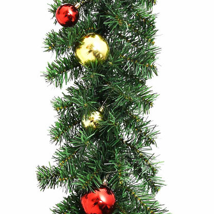 Ghirlanda di Natale Decorata con Palline e Luci a LED 5 m | homemem39