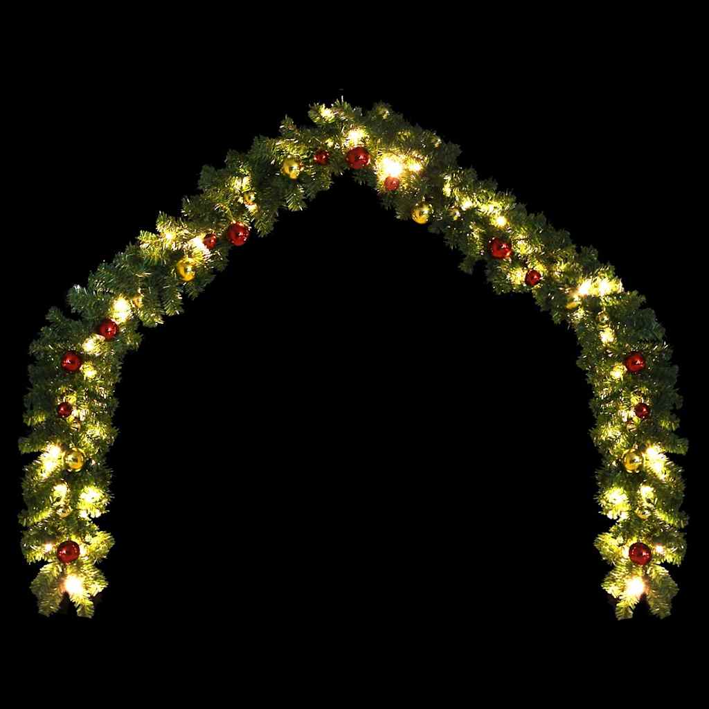 Ghirlanda di Natale Decorata con Palline e Luci a LED 10 m | homemem39