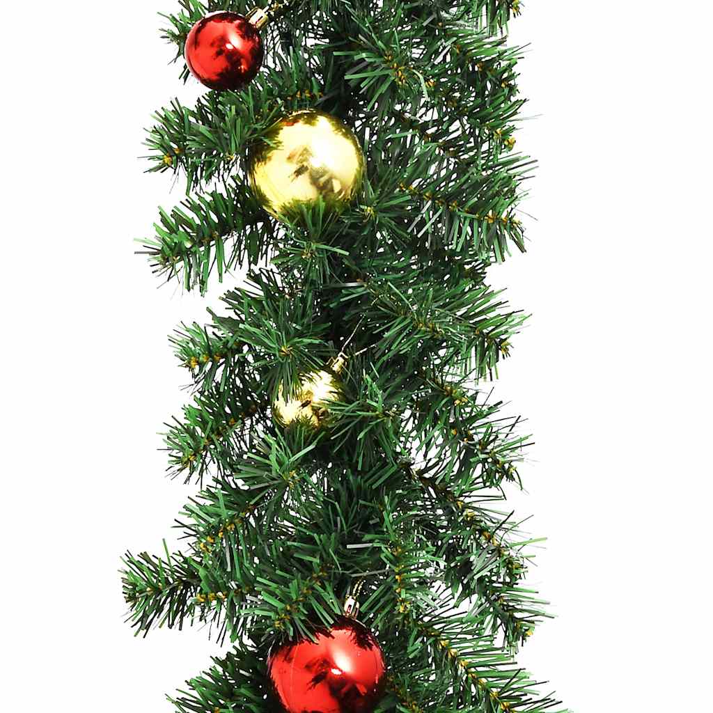 Ghirlanda di Natale Decorata con Palline e Luci a LED 10 m | homemem39