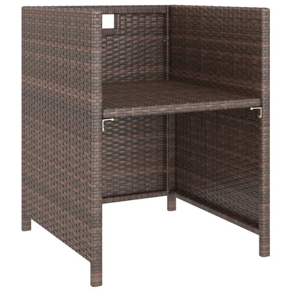 Set da Pranzo da Giardino 6 pz con Cuscini Polyrattan Marrone | homemem39