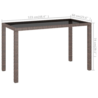 Set da Pranzo da Giardino 6 pz con Cuscini Polyrattan Marrone | homemem39