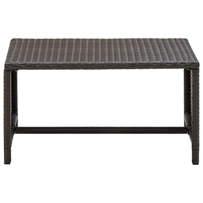 Set Divani da Giardino 4 pz con Cuscini in Polyrattan Marrone | homemem39