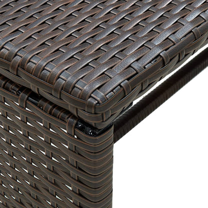 Set Divani da Giardino 4 pz con Cuscini in Polyrattan Marrone | homemem39