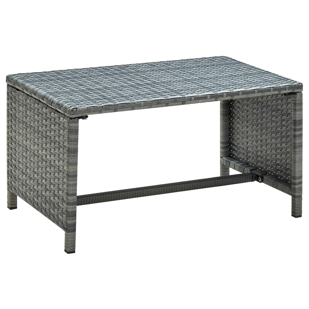 Set Divani da Giardino 4 pz con Cuscini in Polyrattan Grigio | homemem39