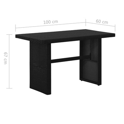 Set Divani da Giardino 3 pz con Cuscini in Polyrattan Nero | homemem39