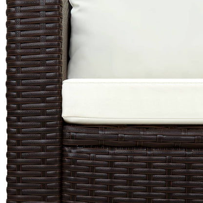 Set da Bistrot 3 pz con Cuscini in Polyrattan Marone | homemem39