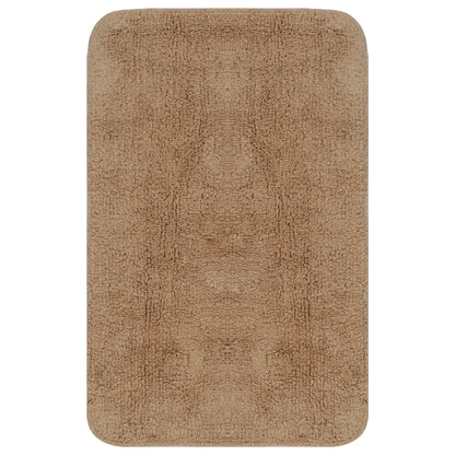 Set Tappetini per Bagno 3 pz in Tessuto Beige | homemem39