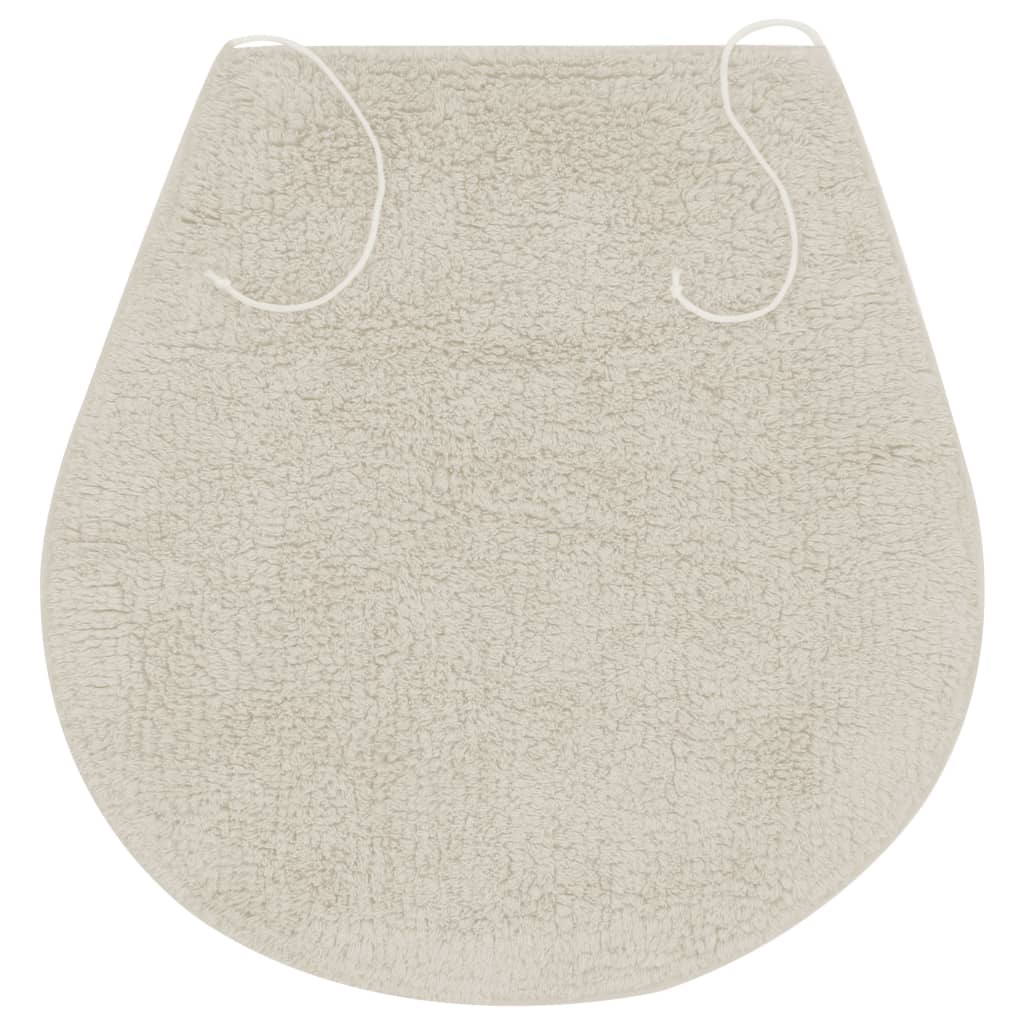 Set Tappetini per Bagno 3 pz in Tessuto Bianco