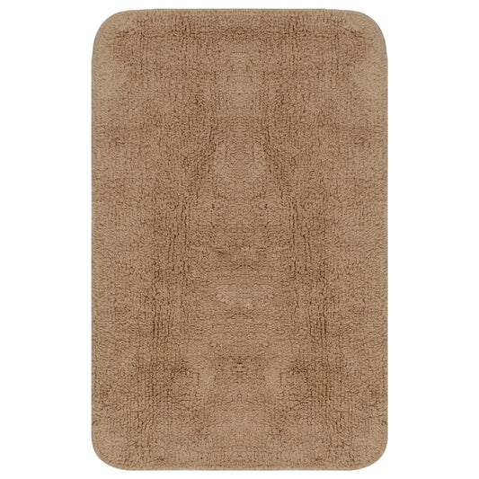 Set Tappetini per Bagno 2 pz in Tessuto Beige | homemem39