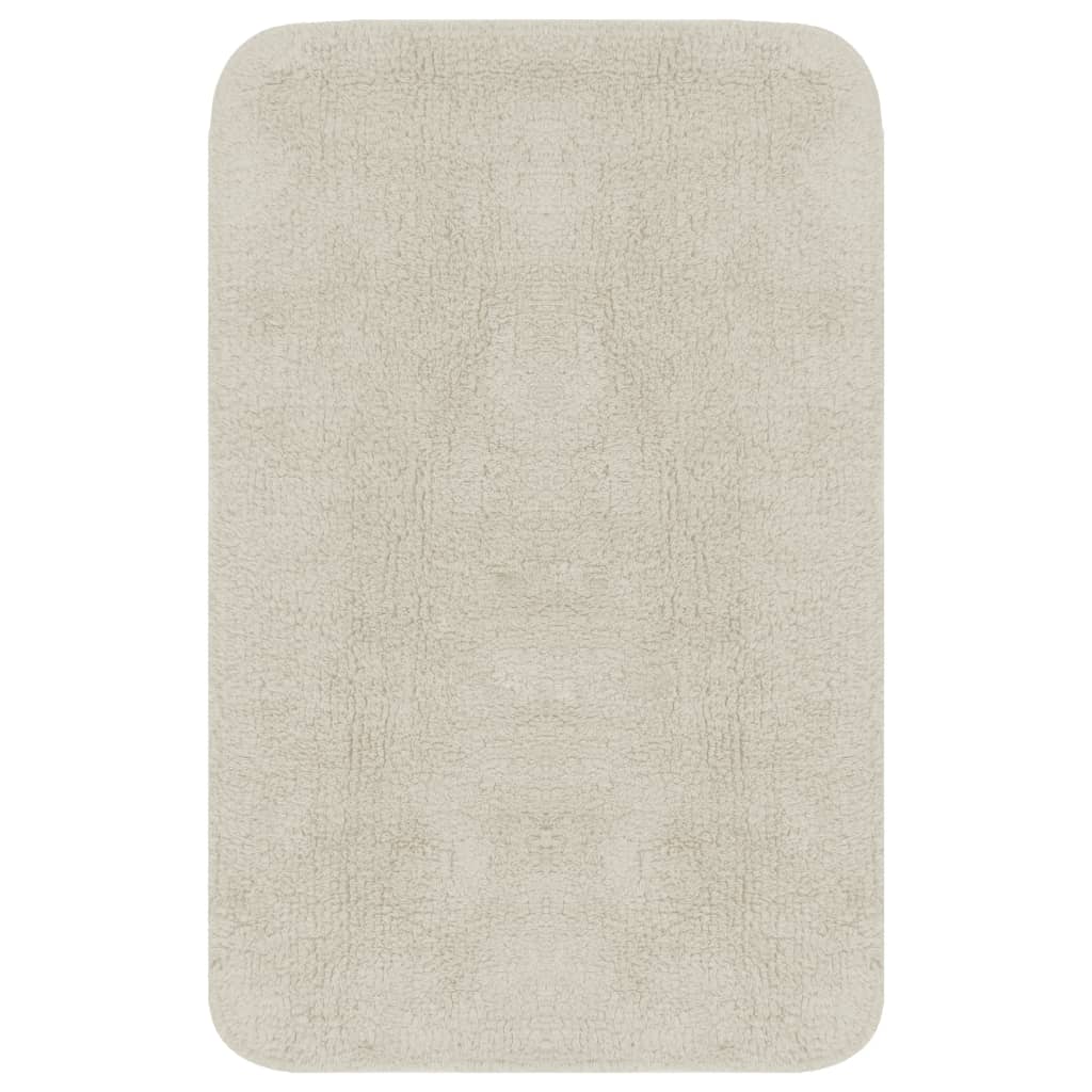 Set Tappetini per Bagno 2 pz in Tessuto Bianco | homemem39