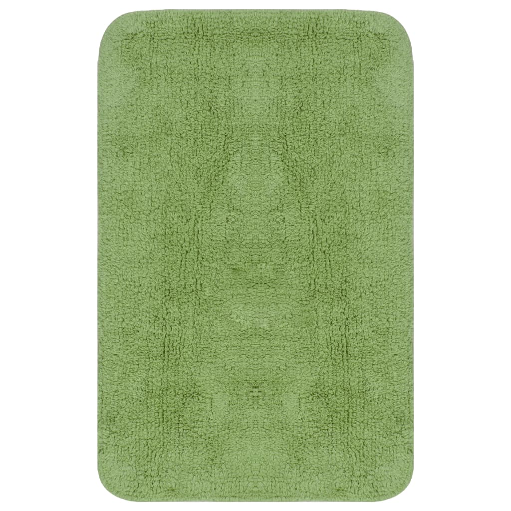 Set Tappetini per Bagno 2 pz in Tessuto Verde | homemem39