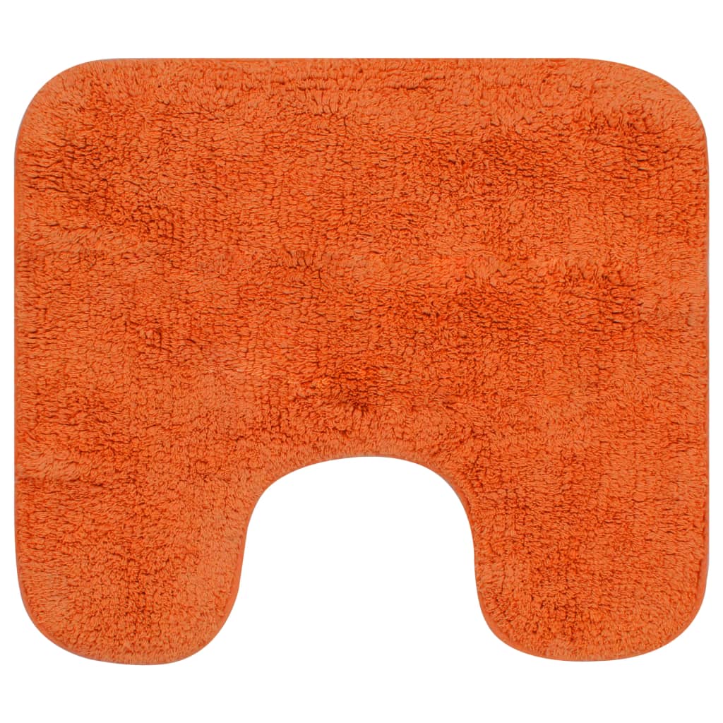 Set Tappetini per Bagno 2 pz in Tessuto Arancione | homemem39