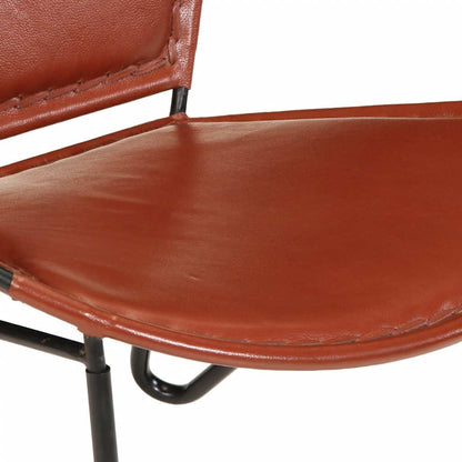 Sedia Marrone in Vera Pelle