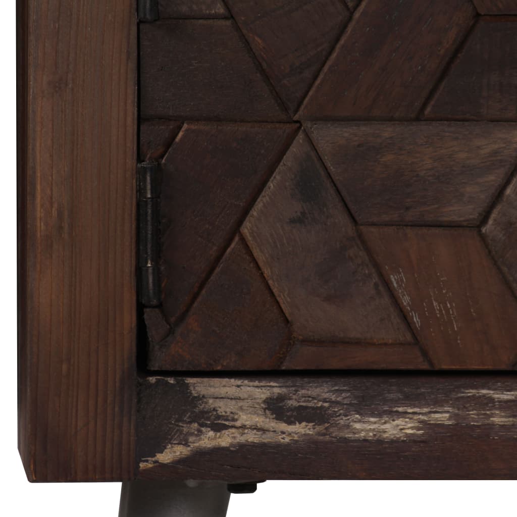 Mobile Porta TV in Legno Massello di Recupero 140x30x45 cm - homemem39