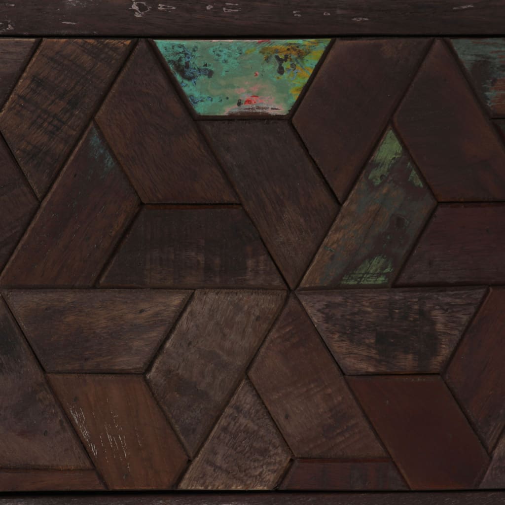 Mobile Porta TV in Legno Massello di Recupero 140x30x45 cm - homemem39