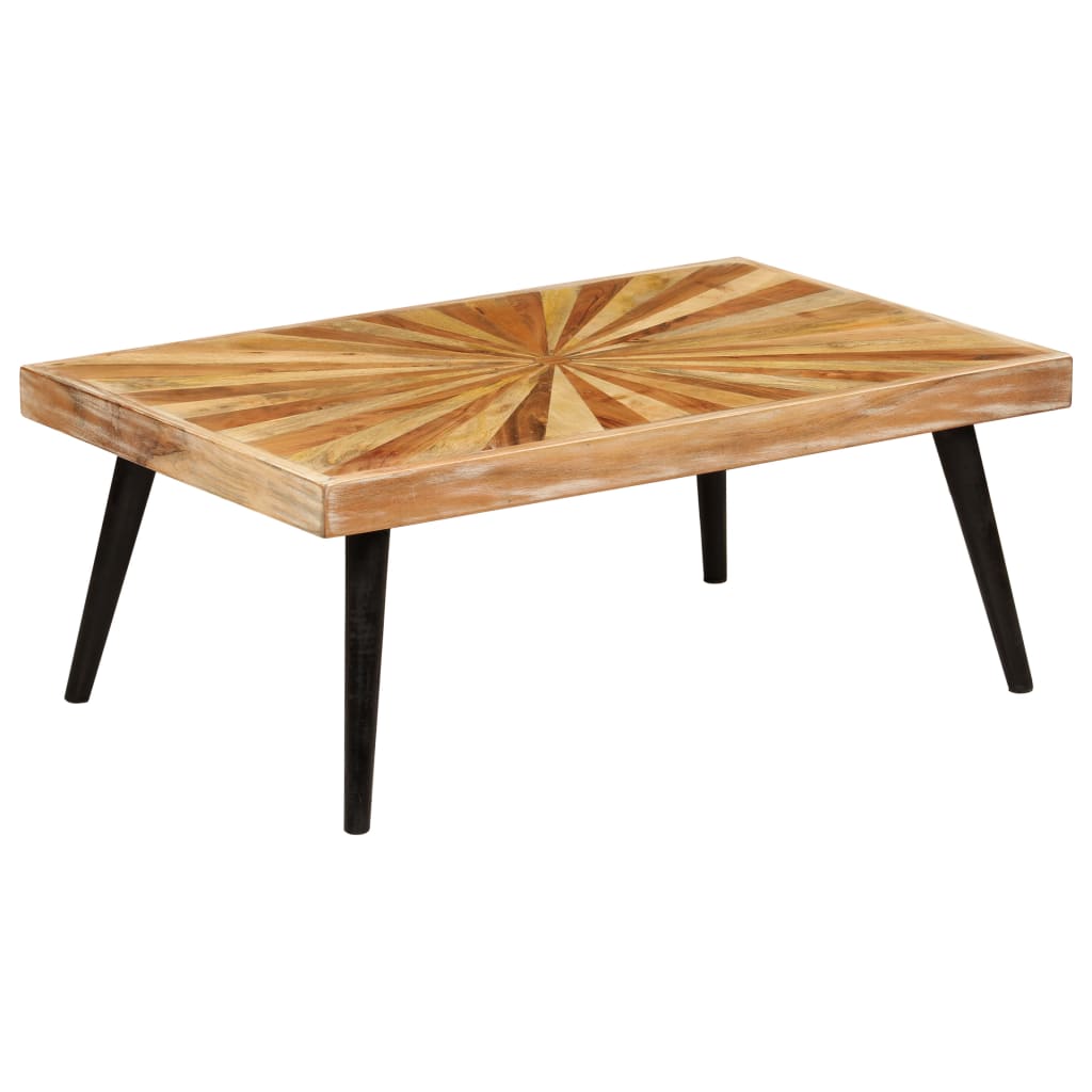 Tavolino da Salotto in Legno Massello di Mango 90x55x36 cm - homemem39