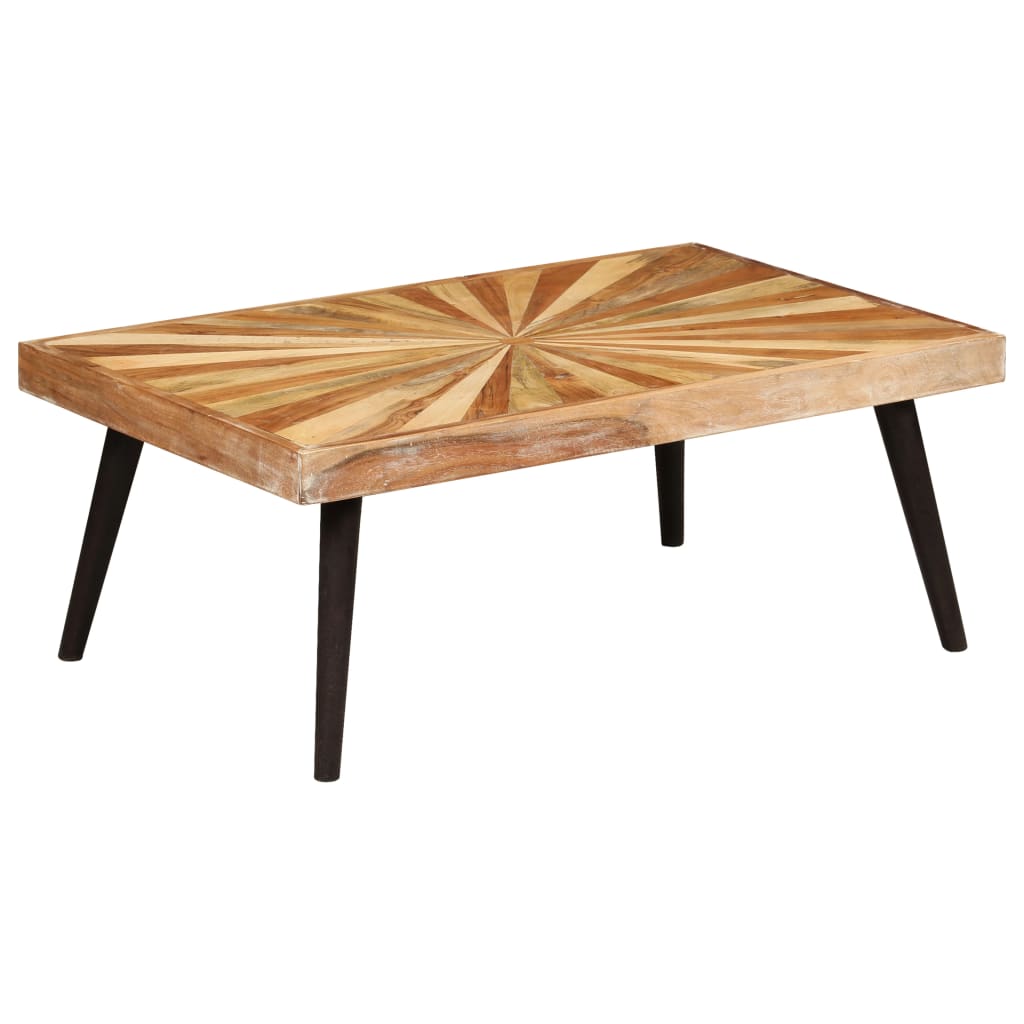 Tavolino da Salotto in Legno Massello di Mango 90x55x36 cm - homemem39