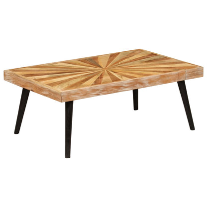 Tavolino da Salotto in Legno Massello di Mango 90x55x36 cm - homemem39