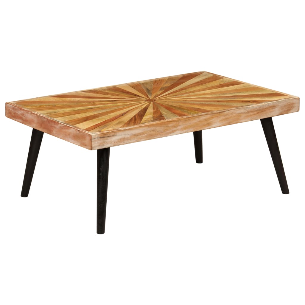 Tavolino da Salotto in Legno Massello di Mango 90x55x36 cm - homemem39