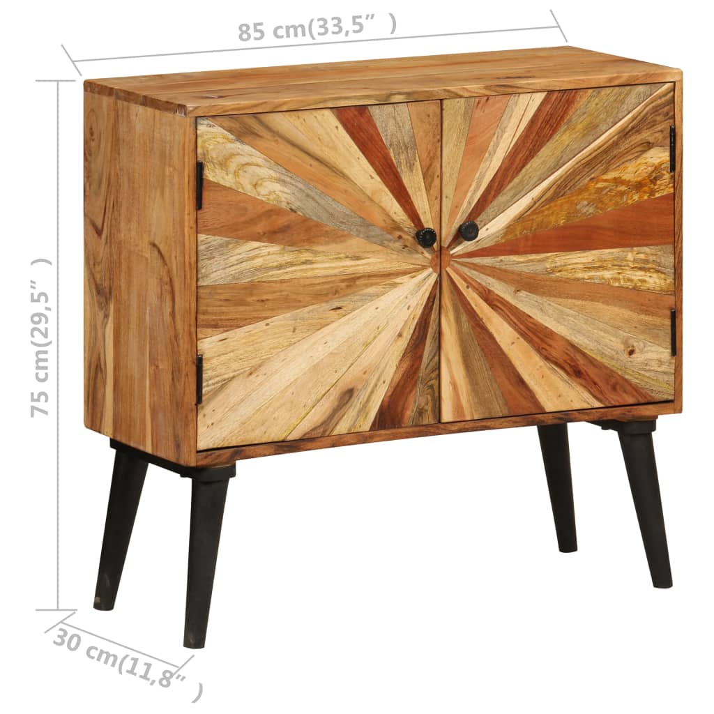 Credenza in Legno Massello di Mango 85x30x75 cm