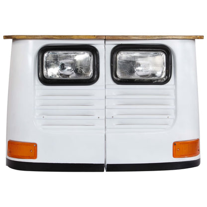 Credenza Camion in Legno Massello di Mango Bianco - homemem39