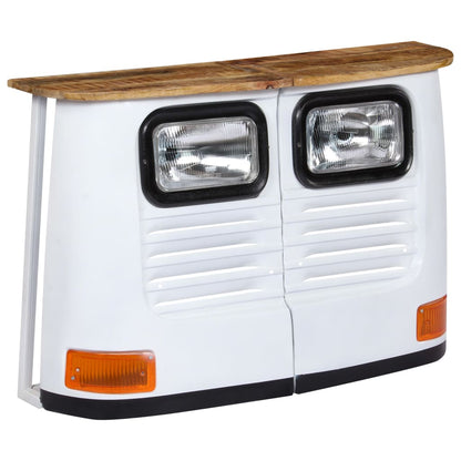 Credenza Camion in Legno Massello di Mango Bianco - homemem39