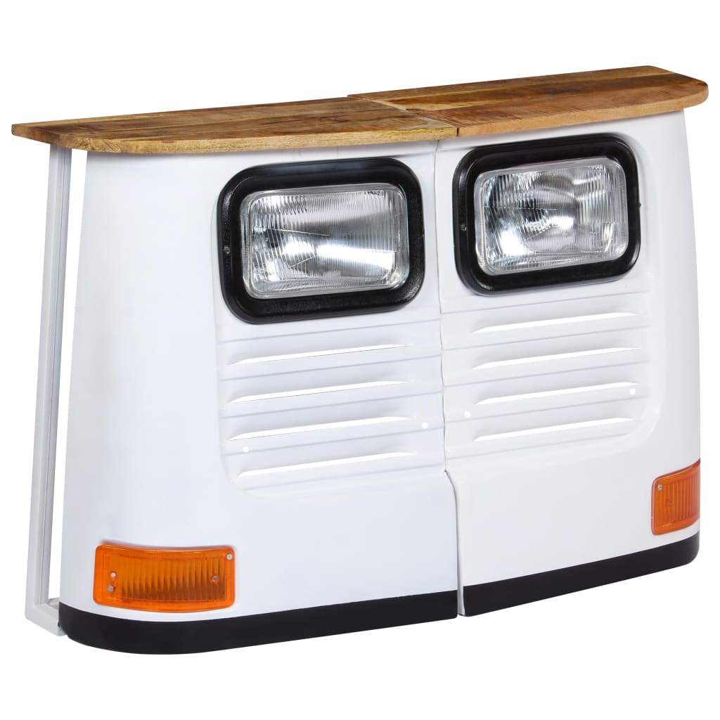 Credenza Camion in Legno Massello di Mango Bianco - homemem39