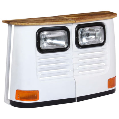 Credenza Camion in Legno Massello di Mango Bianco - homemem39