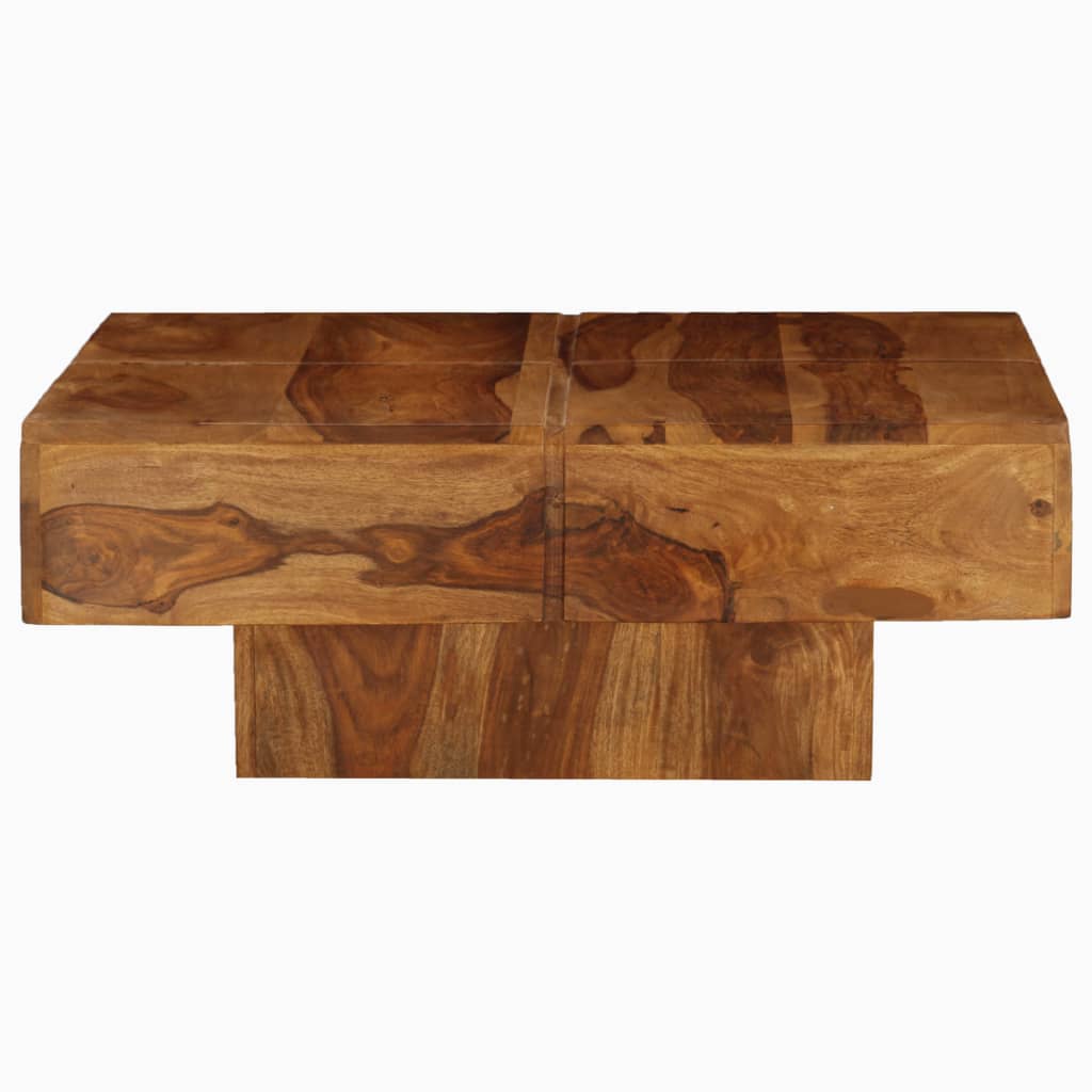 Tavolino da Salotto 80x80x30 cm in Legno Massello di Acacia | homemem39