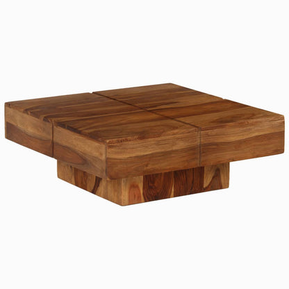 Tavolino da Salotto 80x80x30 cm in Legno Massello di Acacia | homemem39