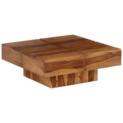 Tavolino da Salotto 80x80x30 cm in Legno Massello di Acacia | homemem39