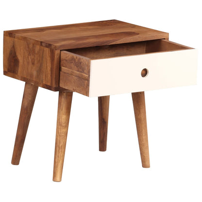 Comodino in Legno Massello di Acacia 45x30x45 cm