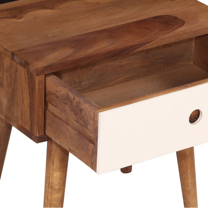 Comodino in Legno Massello di Acacia 45x30x45 cm