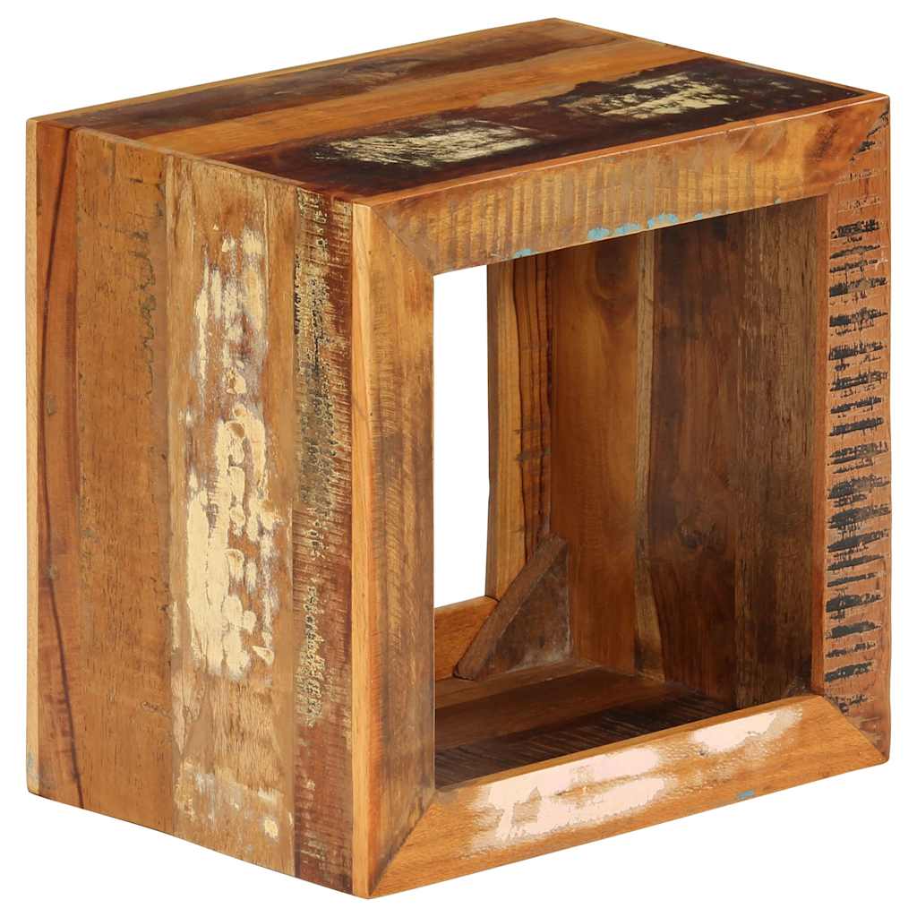 Sgabello in Legno Massello di Recupero 40x30x40 cm