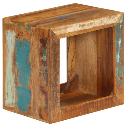 Sgabello in Legno Massello di Recupero 40x30x40 cm