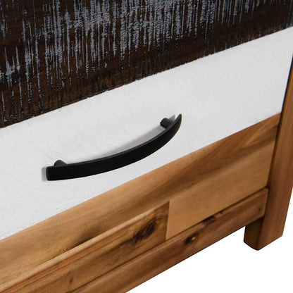 Tavolino da Salotto in Legno Massello d'Acacia 90x50x37,5 cm