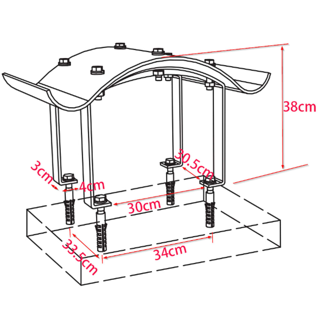Comignolo per Canna Fumaria in Acciaio Inossidabile 60 x 60 x 38 cm - homemem39