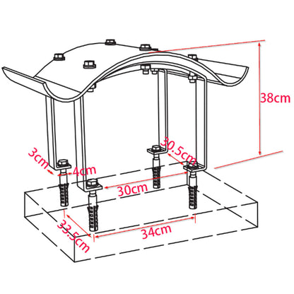 Comignolo per Canna Fumaria in Acciaio Inossidabile 60 x 60 x 38 cm - homemem39