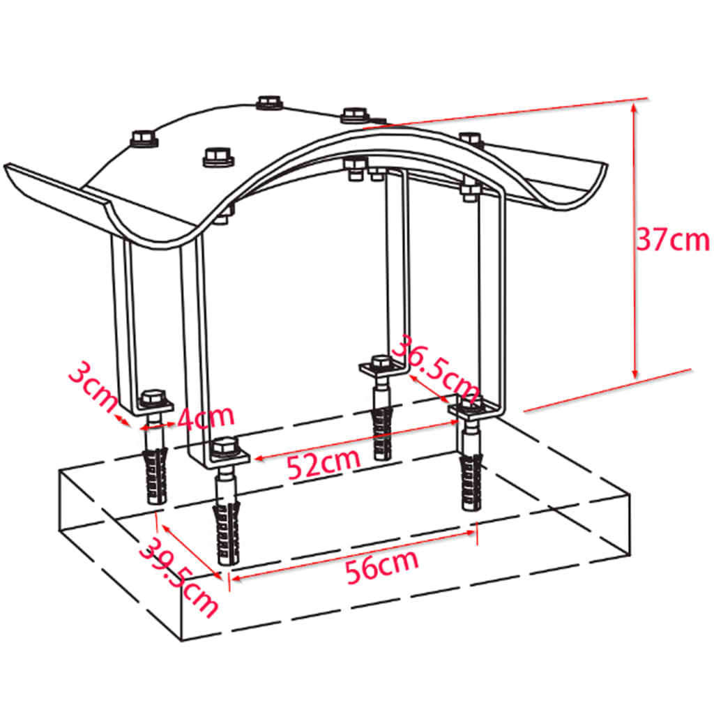 Comignolo per Canna Fumaria in Acciaio Inossidabile 70 x 70 x 37 cm - homemem39
