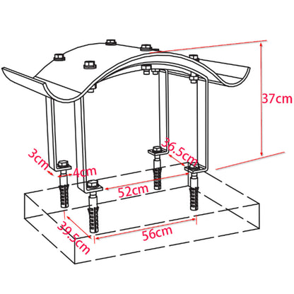 Comignolo per Canna Fumaria in Acciaio Inossidabile 70 x 70 x 37 cm - homemem39