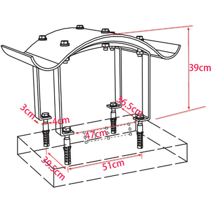 Comignolo per Canna Fumaria in Acciaio Inossidabile 60 x 80 x 39 cm - homemem39
