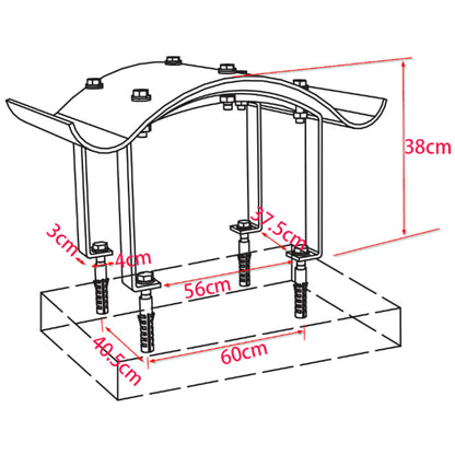 Comignolo per Canna Fumaria in Acciaio Inossidabile 70 x 100 x 38 cm - homemem39