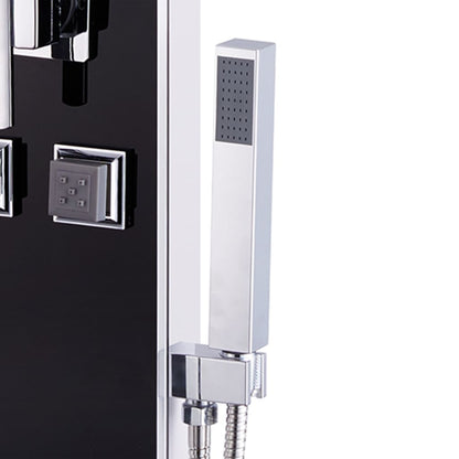 Pannello Doccia in Vetro 18x42,1x120 cm Nero - homemem39