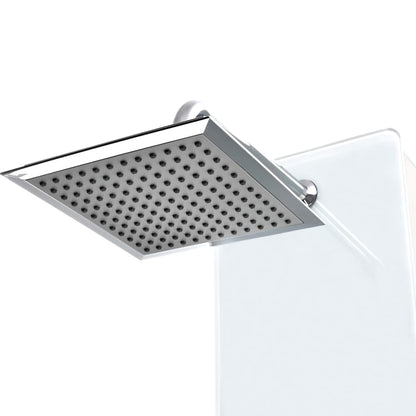 Pannello Doccia in Vetro 25x44,6x130 cm Bianco - homemem39