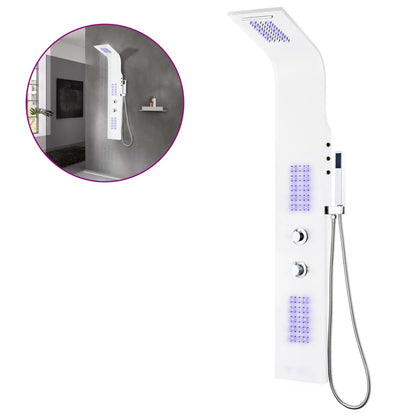 Pannello Doccia in Alluminio 20x44x130 cm Bianco - homemem39