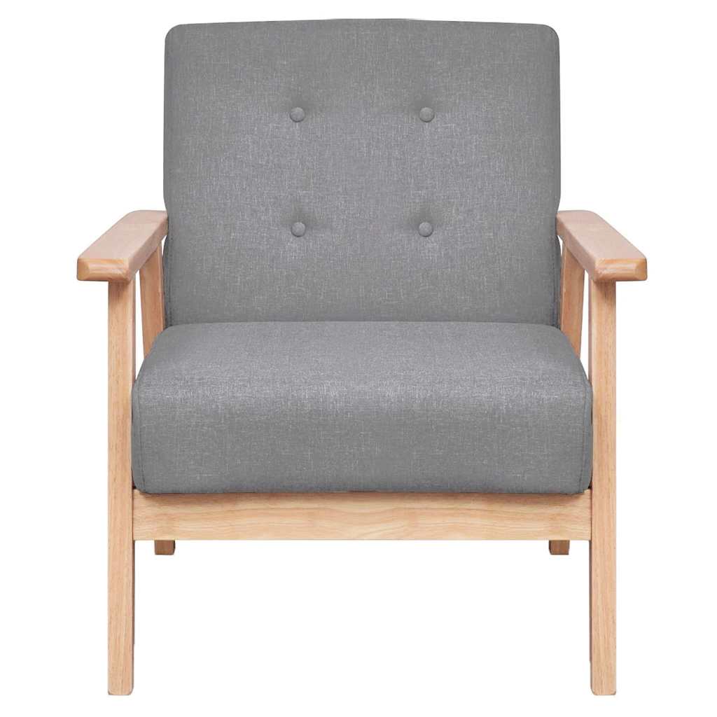 Set di Divani 2 pz in Tessuto Grigio Chiaro | homemem39