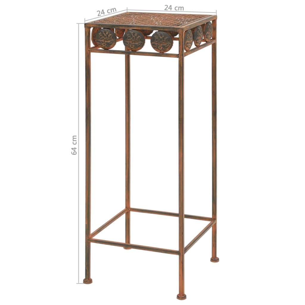 Set Piedistalli per Piante 3 pz Vintage Metallo Effetto Ruggine | homemem39